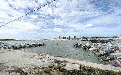 El puerto de pescadorees en El Cuyo