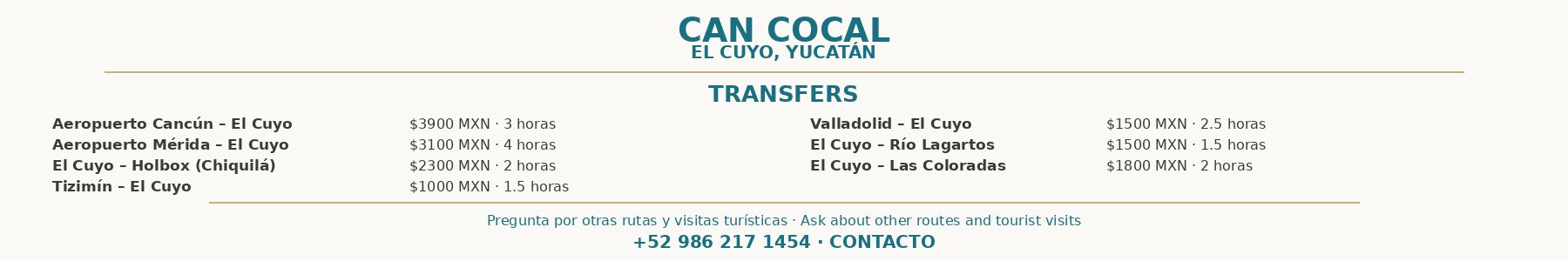 Transfers a El Cuyo